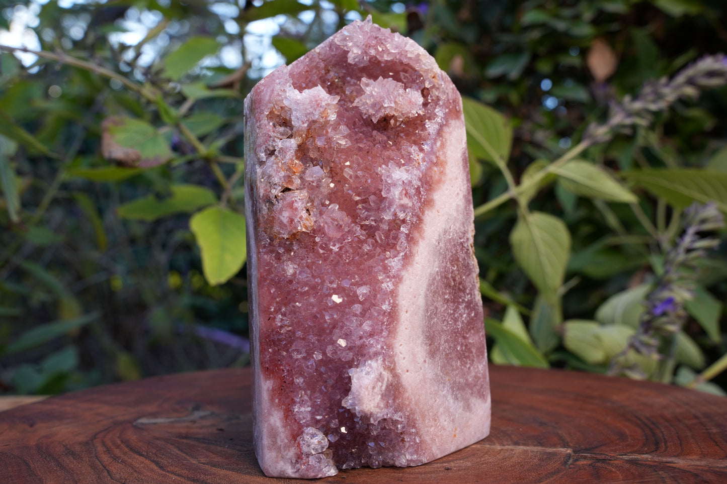 AA Grade Druzy Pink Amethyst Tower | Reiki Infused