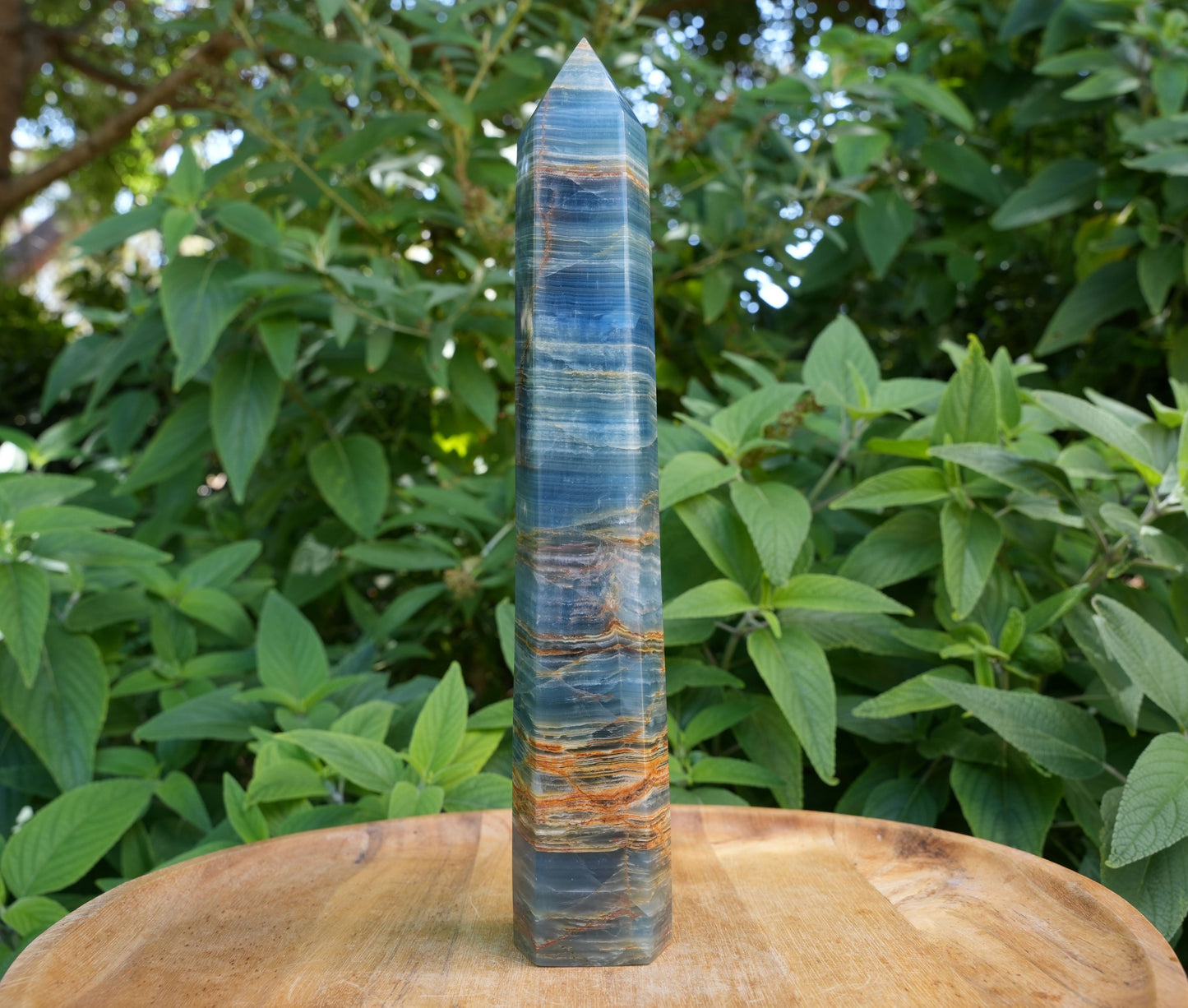 Extra Large Blue Onyx Tower | High Grade | Reiki Infused