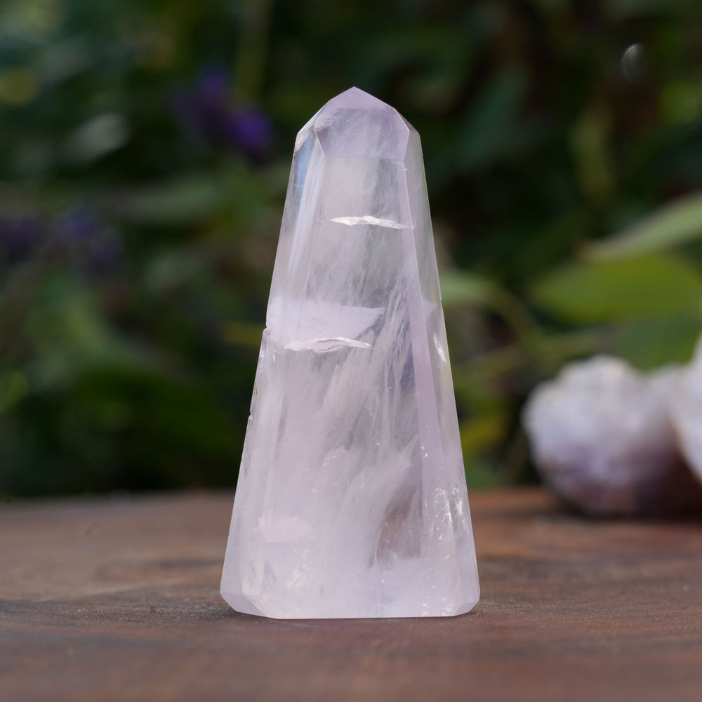 
                  
                    Small High Grade Rose Quartz Girasol Towers | Reiki Infused
                  
                