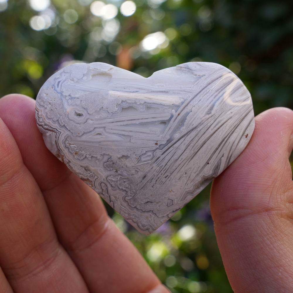 
                  
                    Mexican Crazy Lace Agate Hearts | Reiki Infused
                  
                