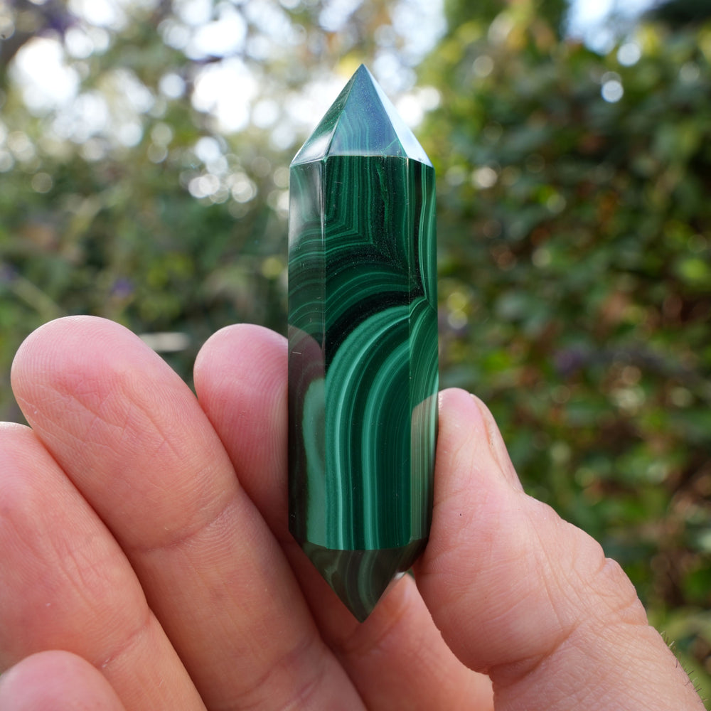 
                  
                    Double Terminated Malachite Points | Reiki Infused
                  
                