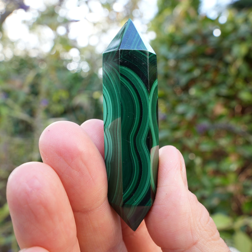 
                  
                    Double Terminated Malachite Points | Reiki Infused
                  
                