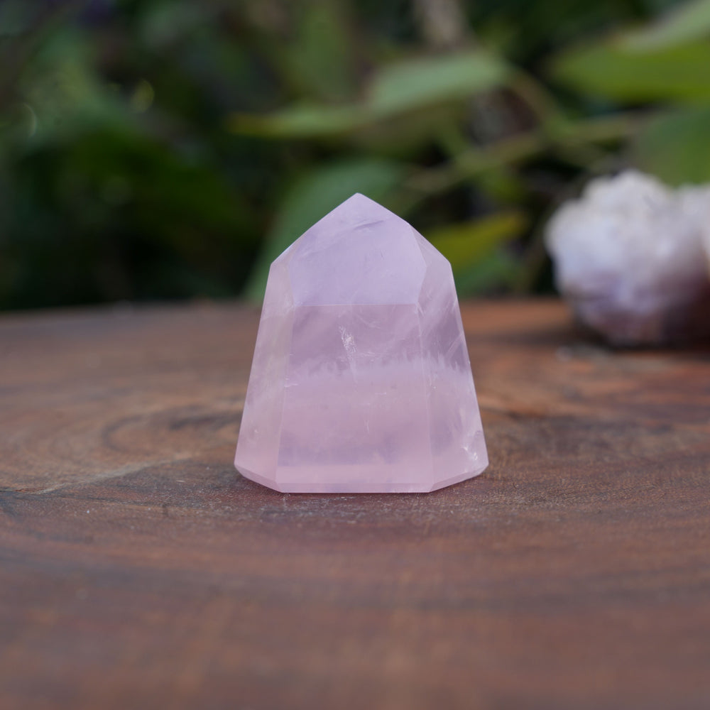 
                  
                    Small High Grade Rose Quartz Girasol Towers | Reiki Infused
                  
                