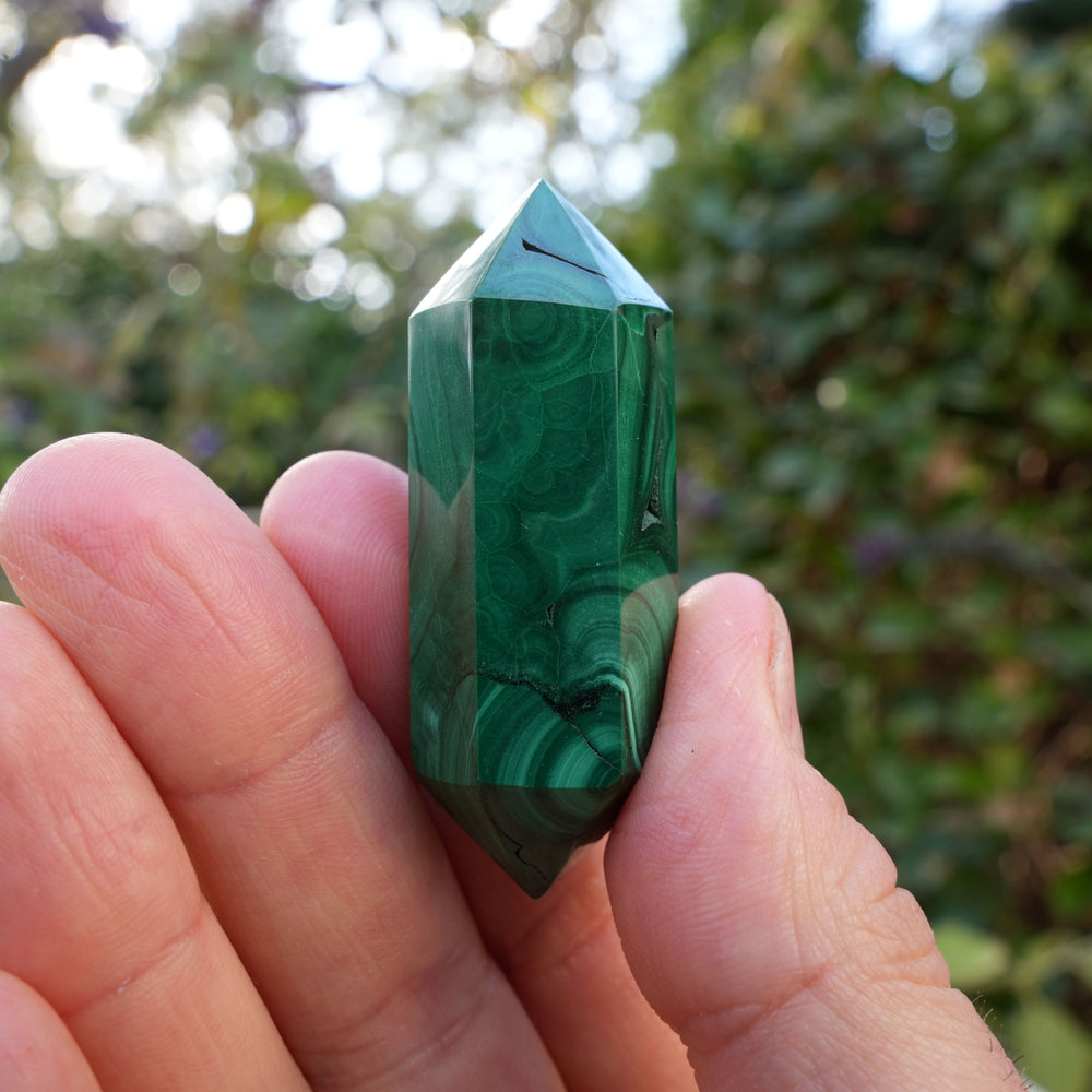 
                  
                    Double Terminated Malachite Points | Reiki Infused
                  
                
