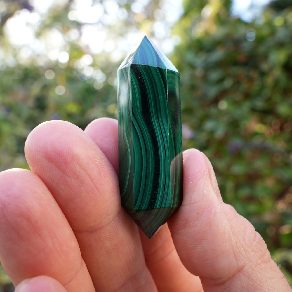 
                  
                    Double Terminated Malachite Points | Reiki Infused
                  
                