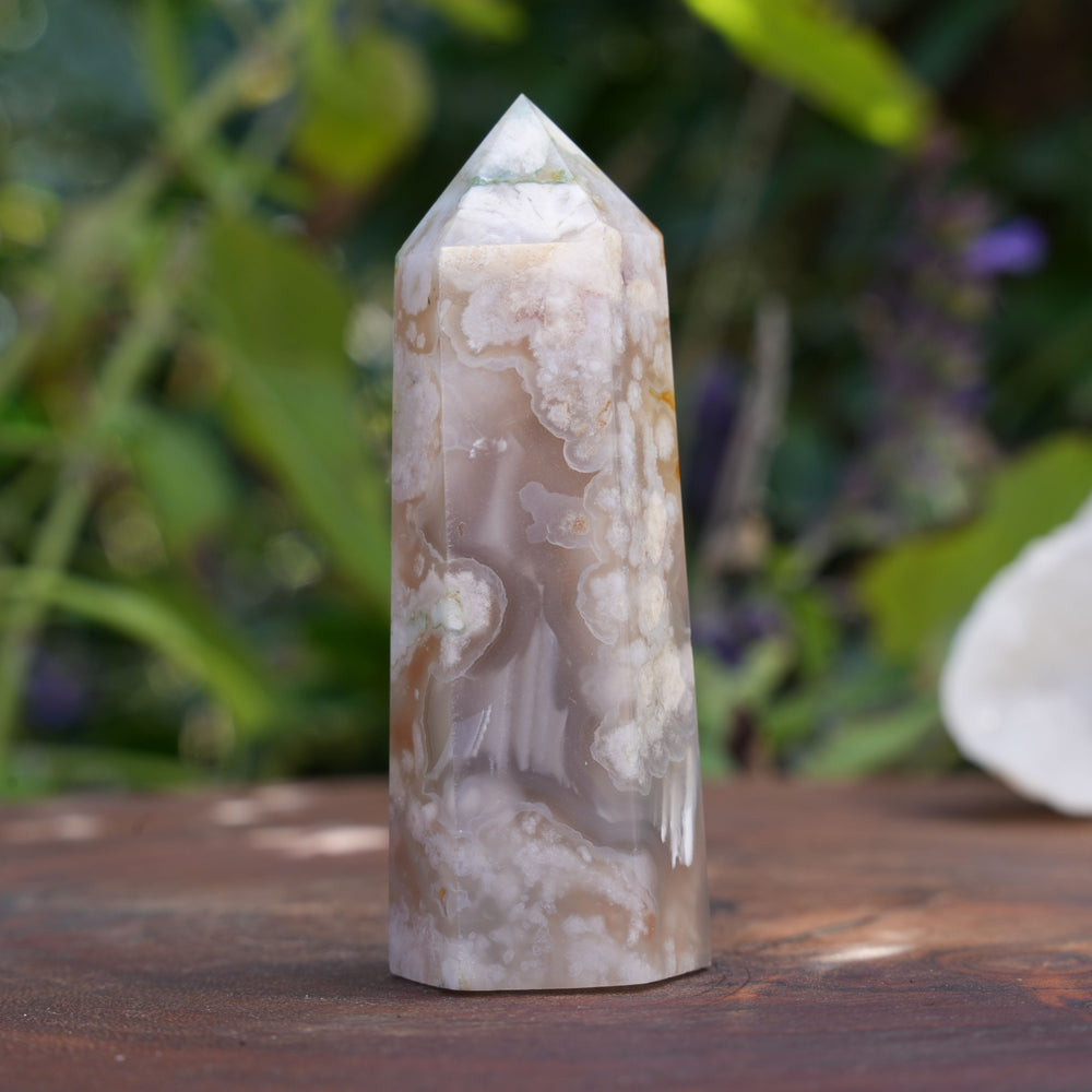 Flower Agate Points | Reiki Infused
