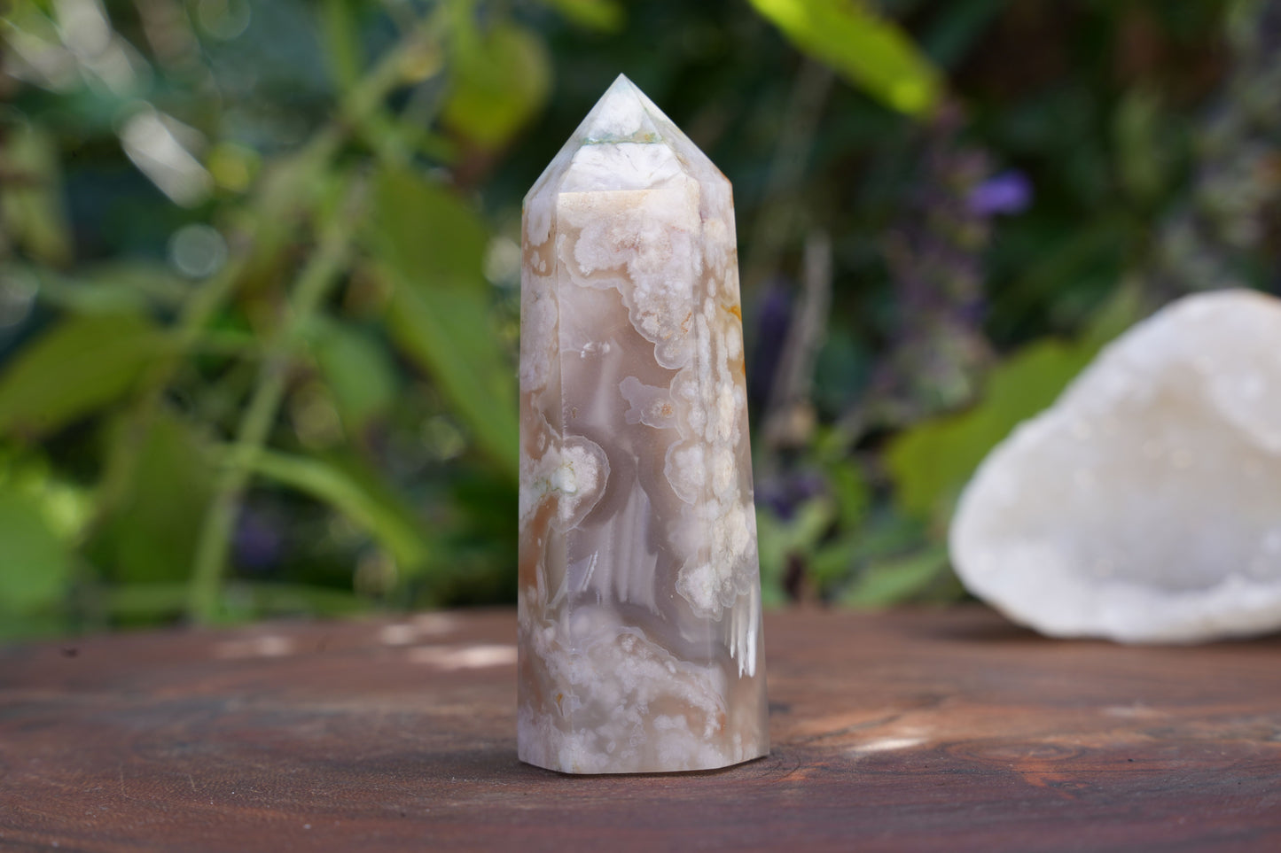 Flower Agate Points | Reiki Infused