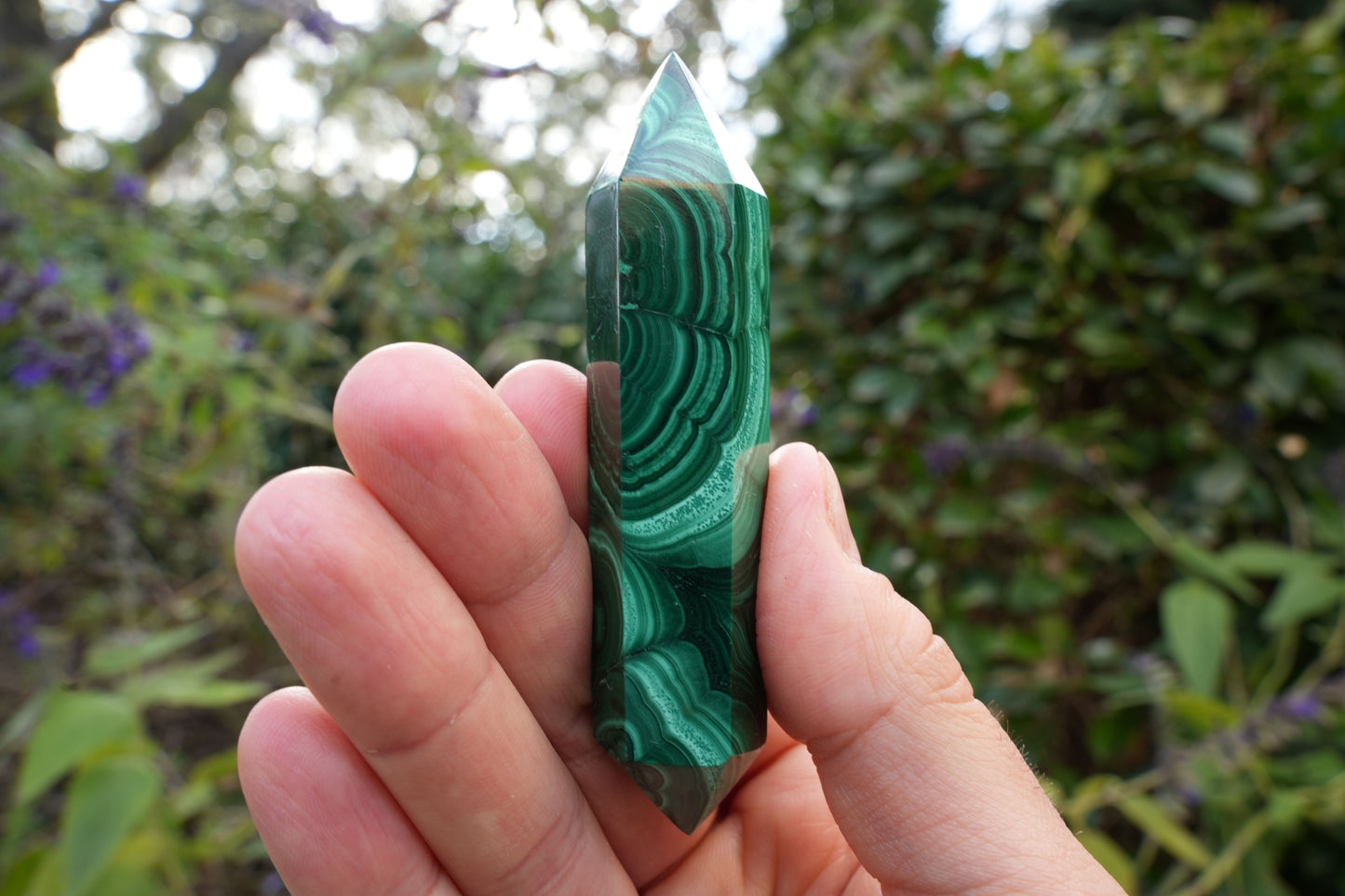 Double Terminated Malachite Points | Reiki Infused