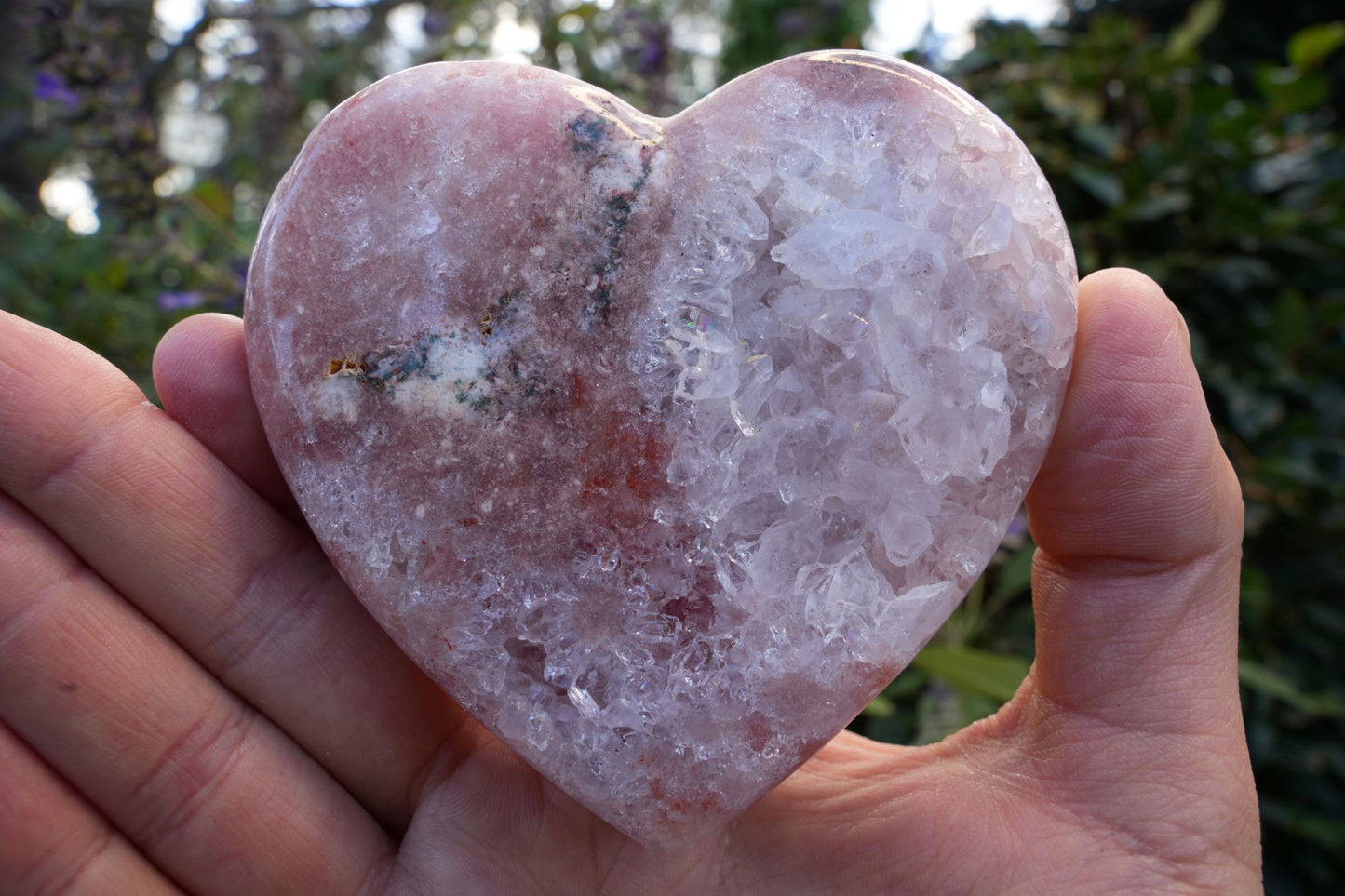 Pink Amethyst Heart | Reiki Infused