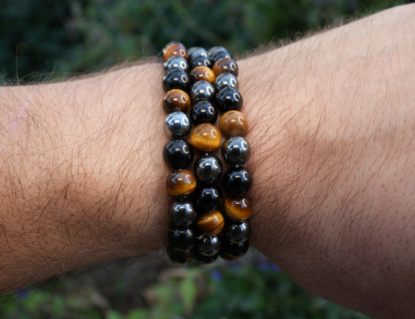 (Free Gift, spend over $150) Tigers Eye, Black Tourmaline & Hematite Bracelet | Reiki Infused