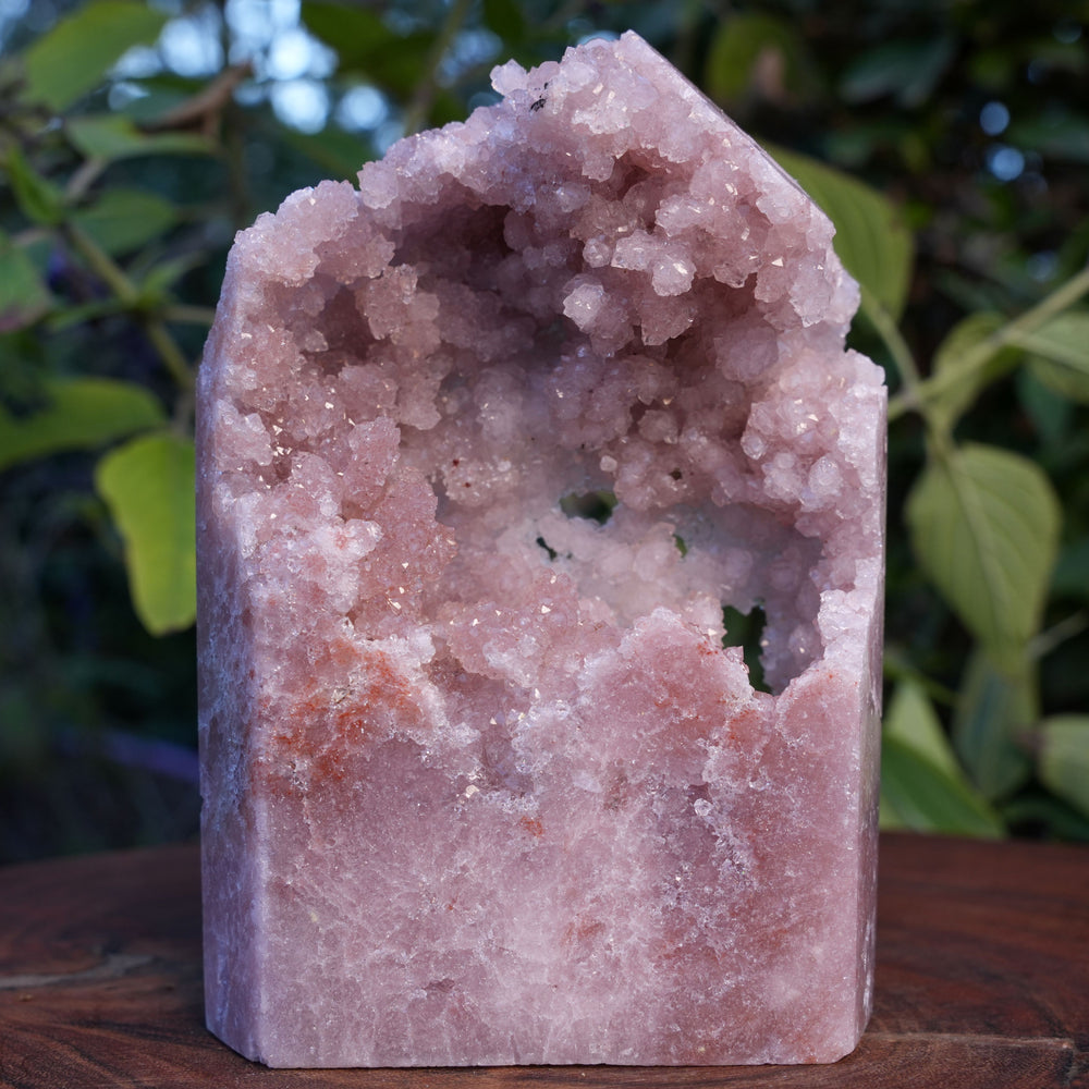 High Grade Druzy Pink Amethyst Tower | Reiki Infused
