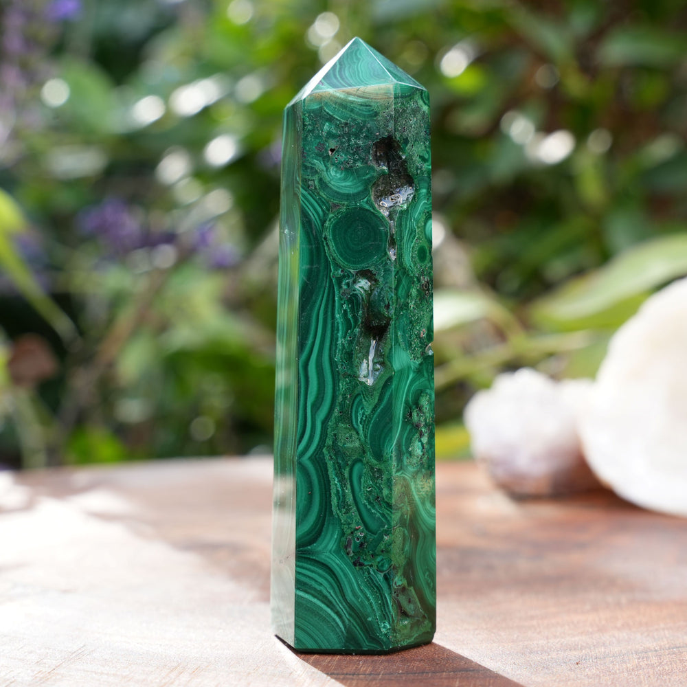 High Grade Malachite Towers | Reiki Infused