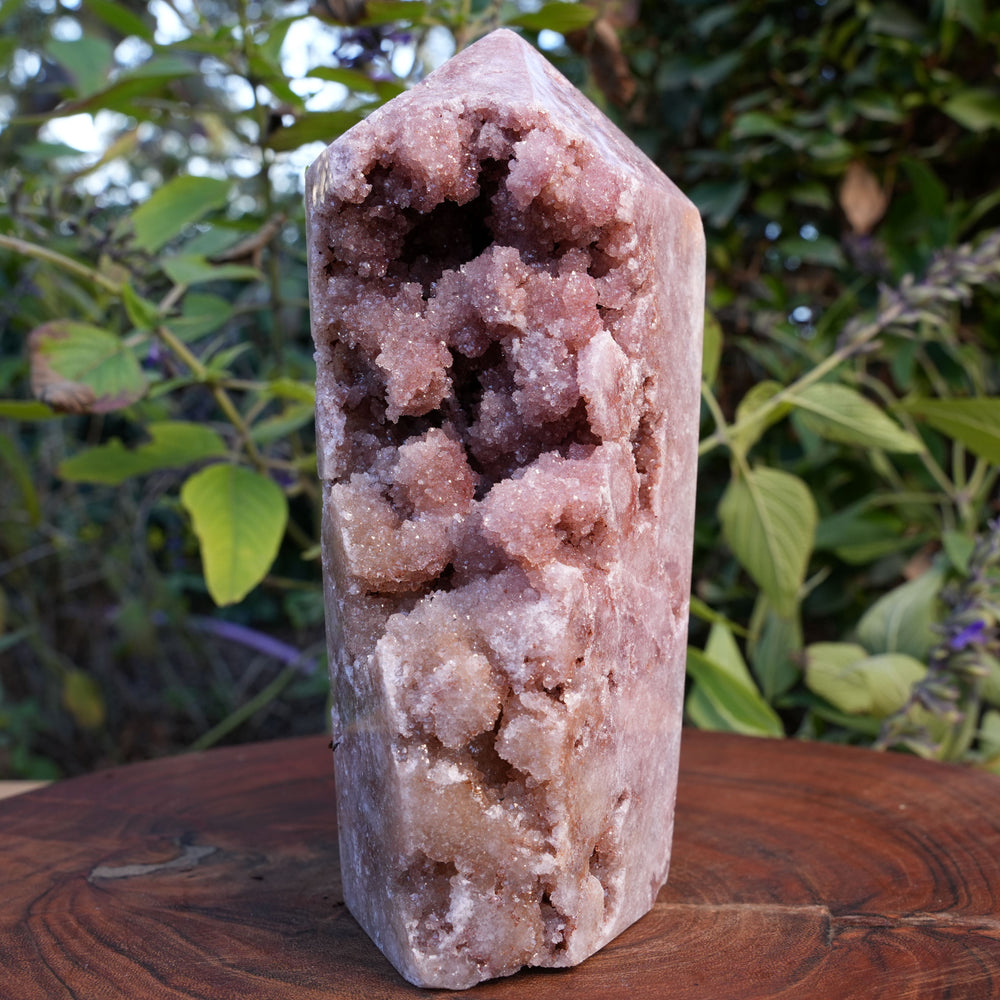 AAA Grade Druzy Pink Amethyst Tower | Reiki Infused