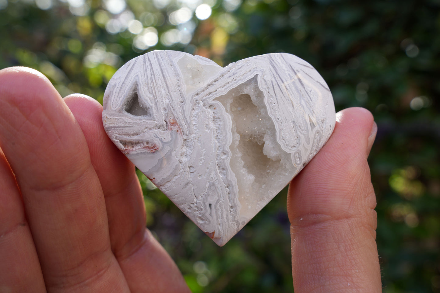 Mexican Crazy Lace Agate Hearts | Reiki Infused