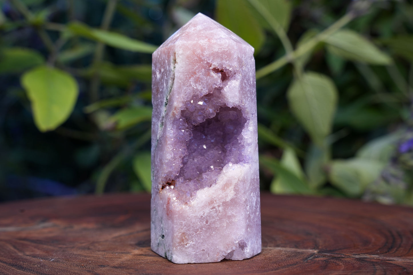 High Grade Druzy Pink Amethyst Tower | Reiki Infused
