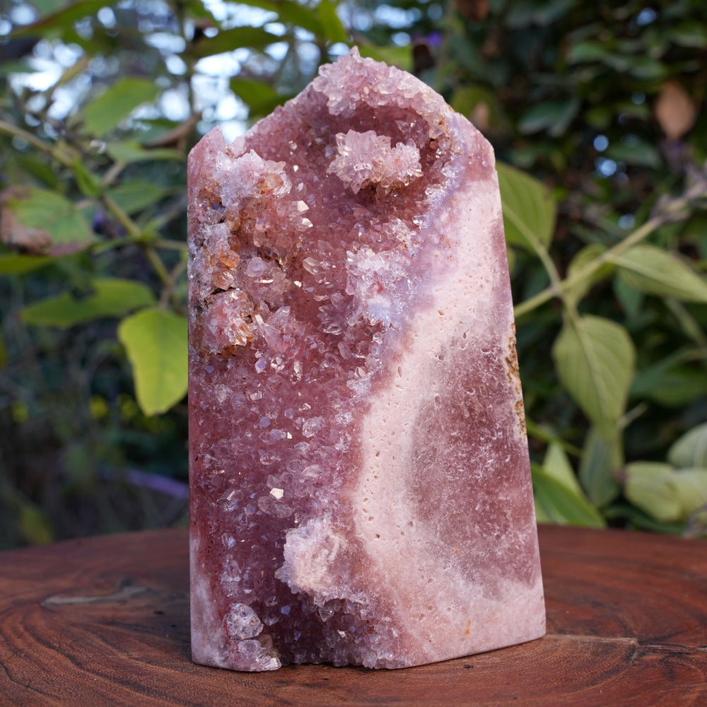 AA Grade Druzy Pink Amethyst Tower | Reiki Infused