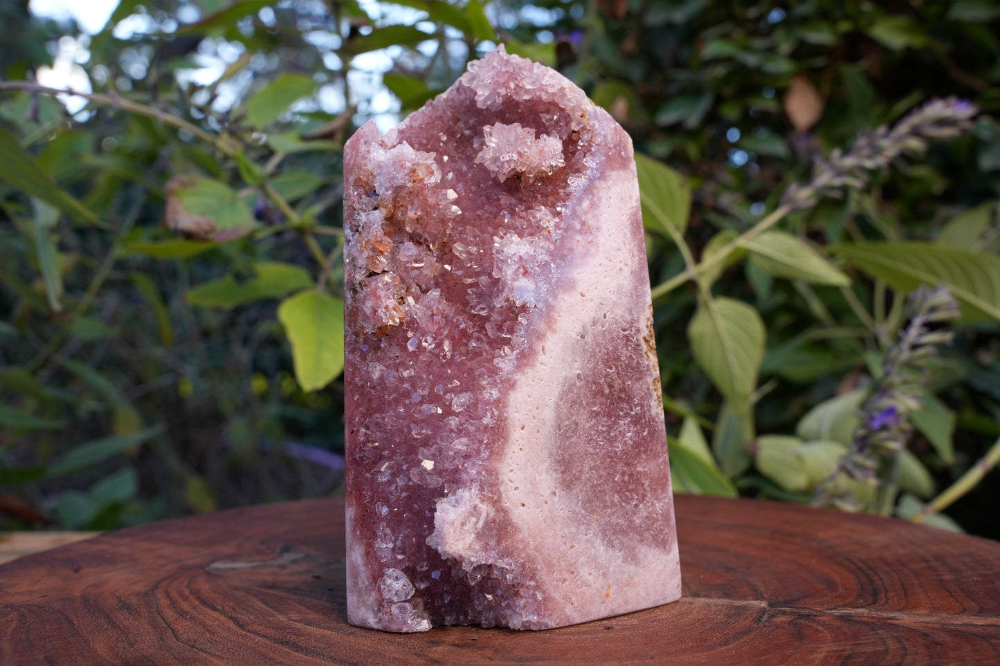AA Grade Druzy Pink Amethyst Tower | Reiki Infused