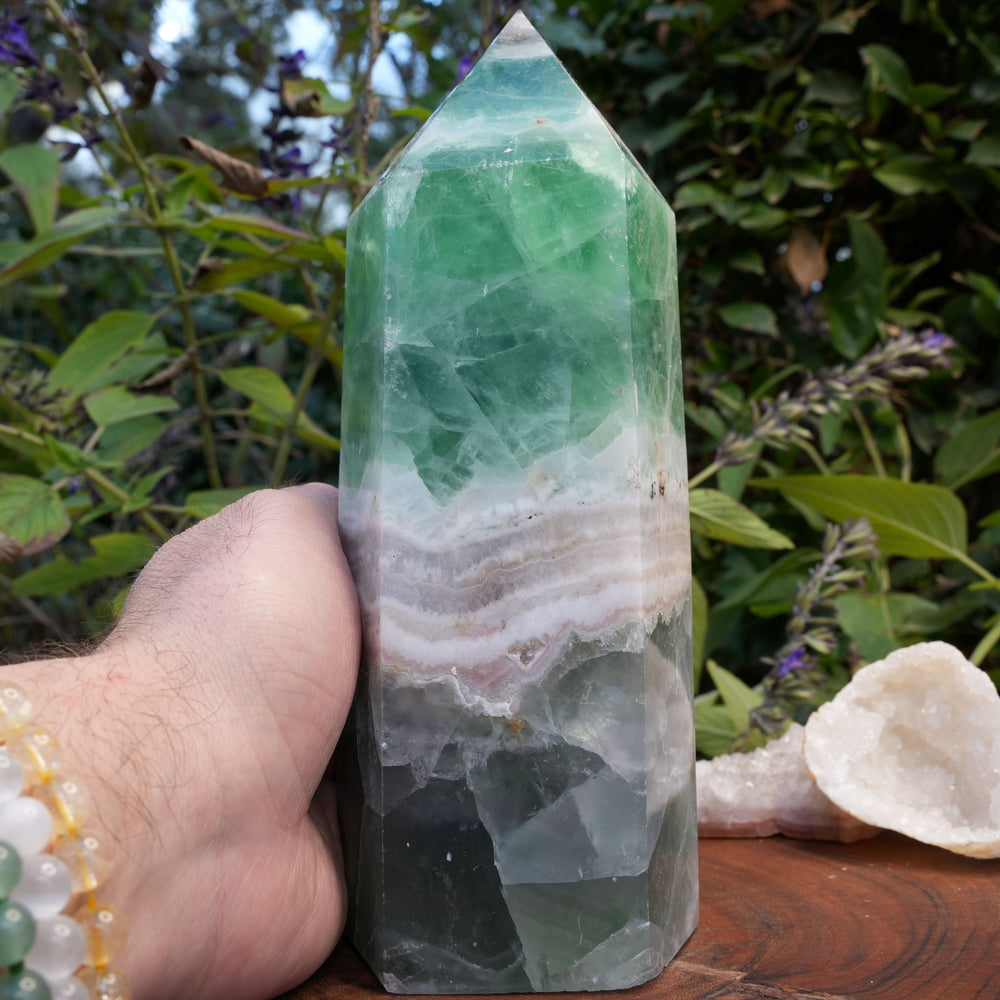 
                  
                    Large & Wide Ocean Fluorite Towers | Reiki Infused
                  
                