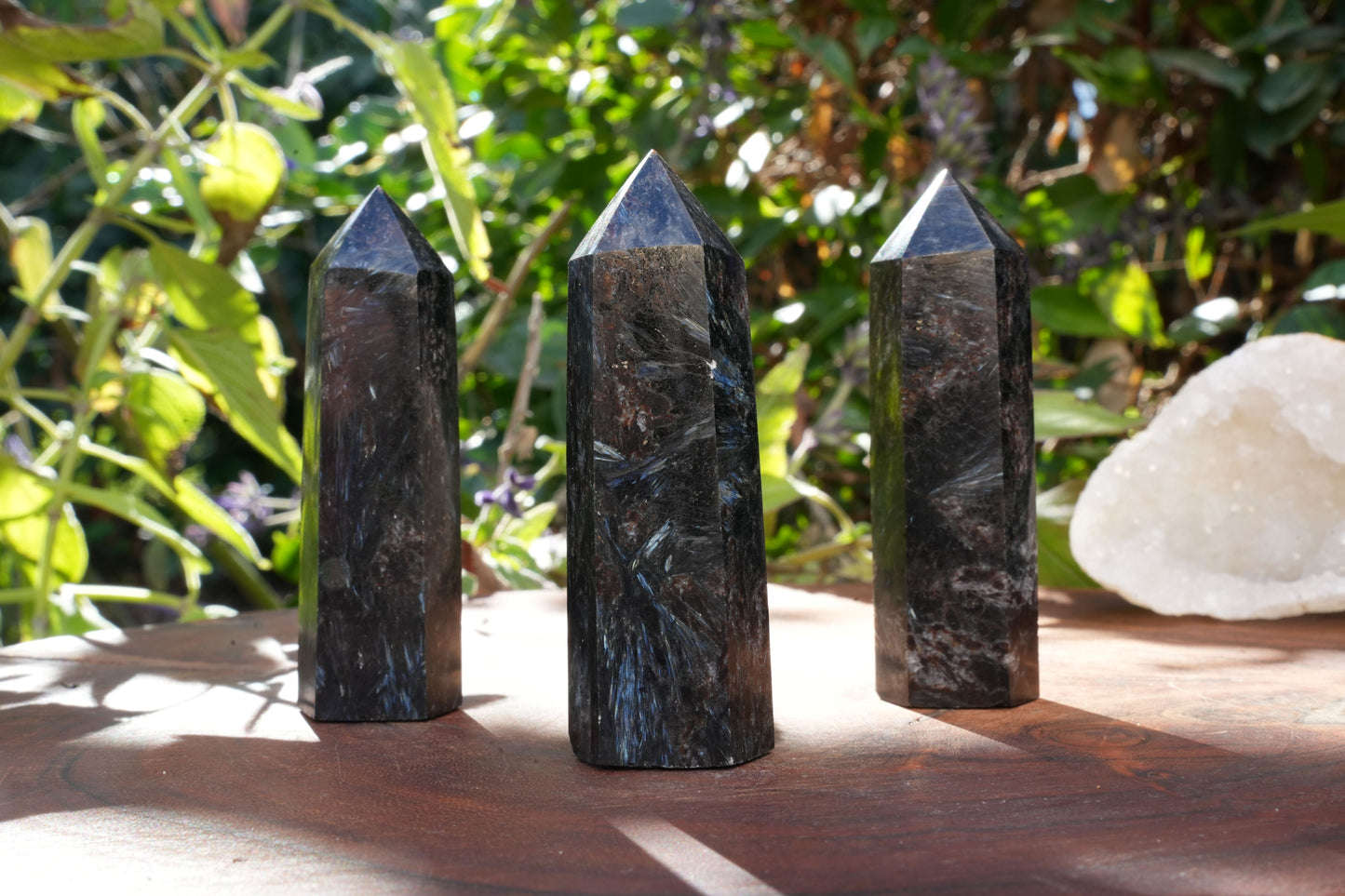 Arfvedsonite Points | Reiki Infused