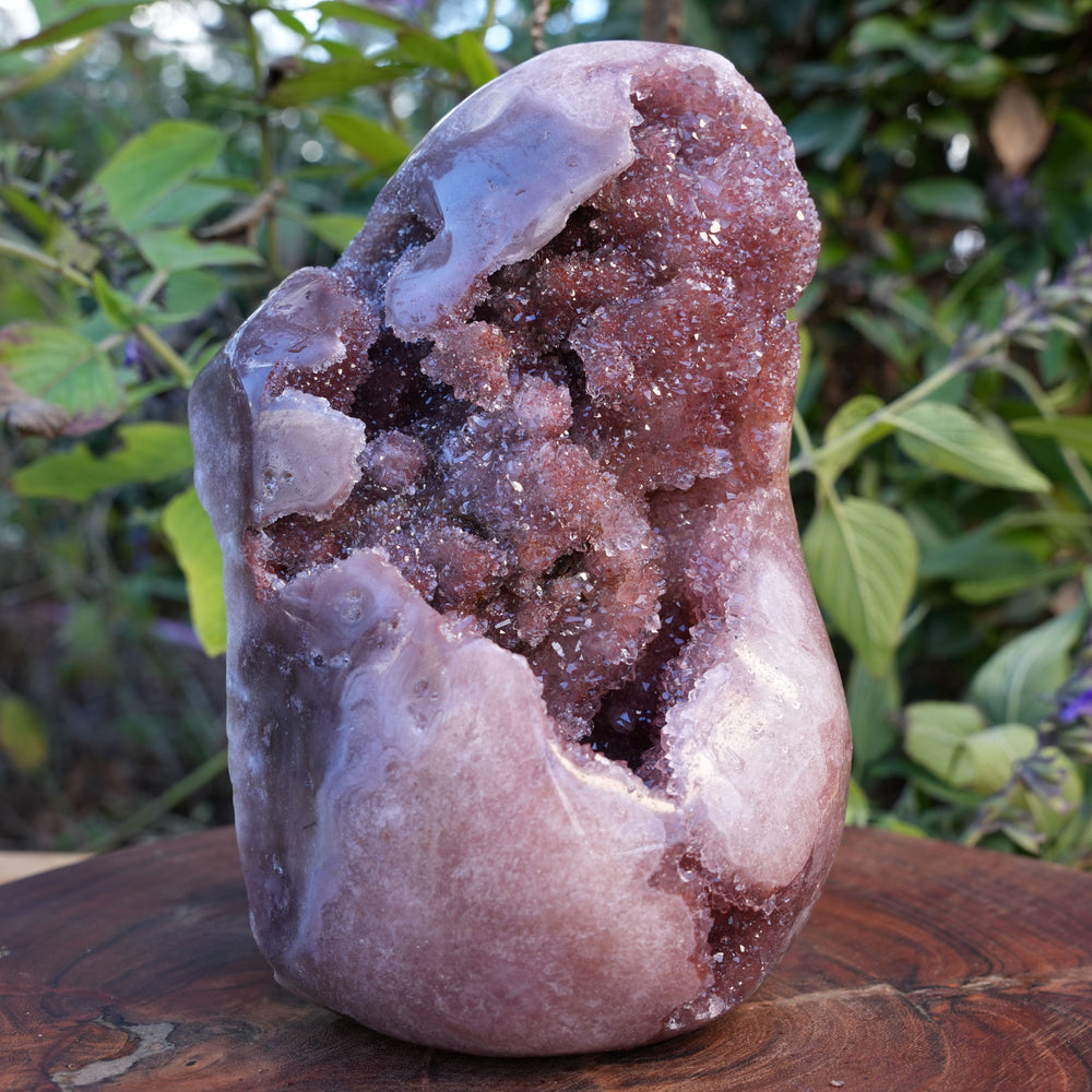AAA Large Grade Druzy Pink Amethyst Freeform | Reiki Infused
