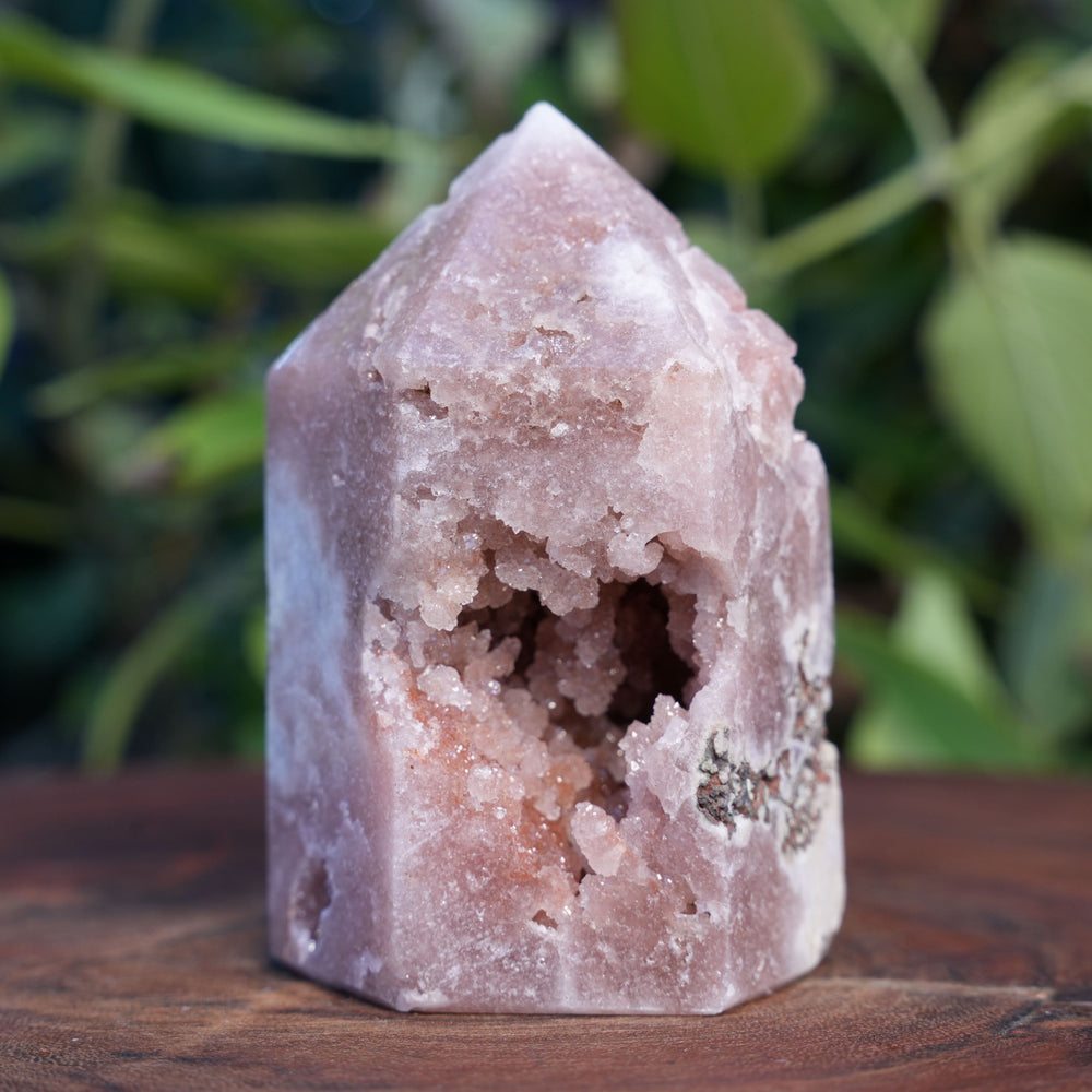 High Grade Druzy Pink Amethyst Tower | Reiki Infused