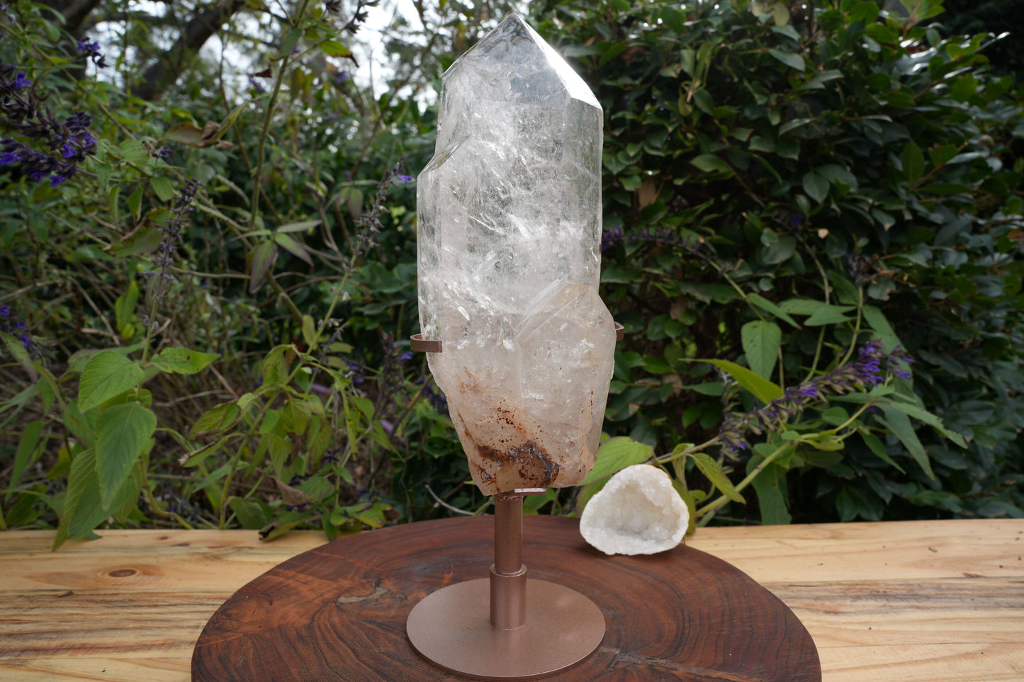Polished Clear Quartz on Stand | Reiki Infused