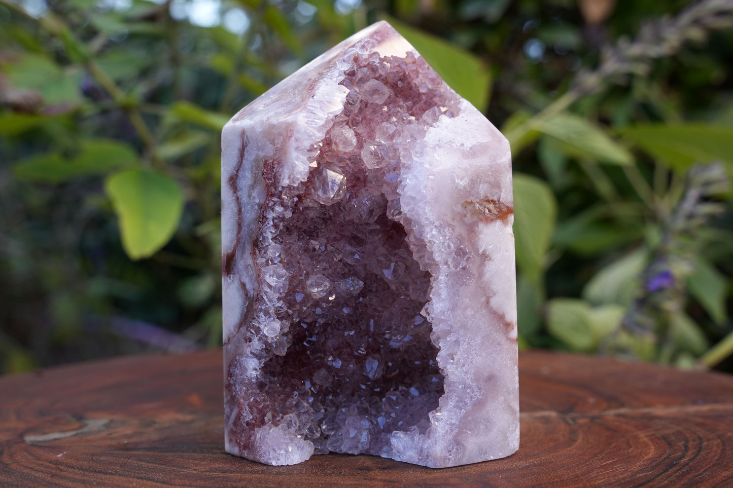 AA Grade Druzy Pink Amethyst Tower | Reiki Infused