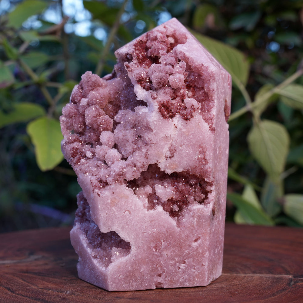 AA+ Grade Druzy Pink Amethyst Tower | Reiki Infused