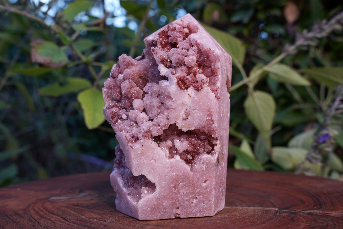 AA+ Grade Druzy Pink Amethyst Tower | Reiki Infused
