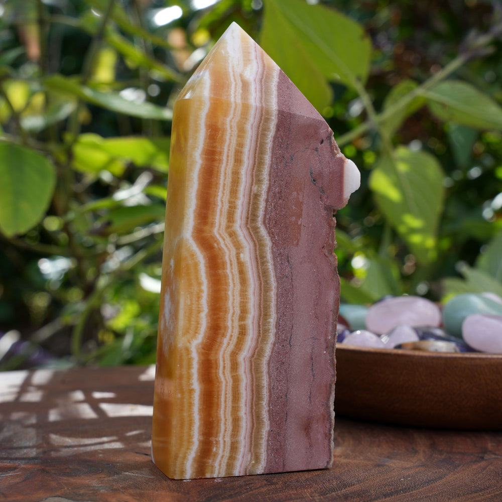 Brown & Yellow Calcite Towers | Reiki Infused