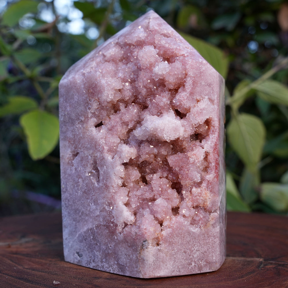 AAA Grade Druzy Pink Amethyst Tower | Reiki Infused