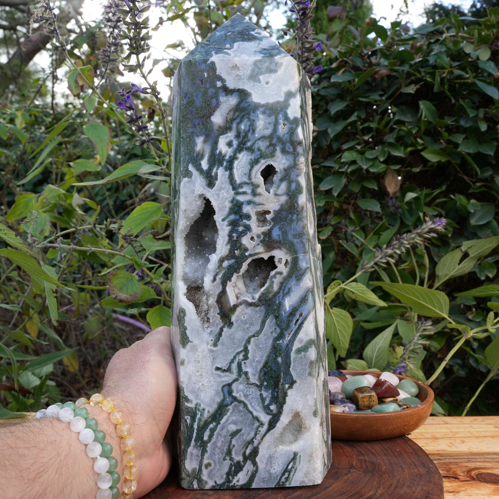 Giant Moss Agate Generator | Reiki Infused