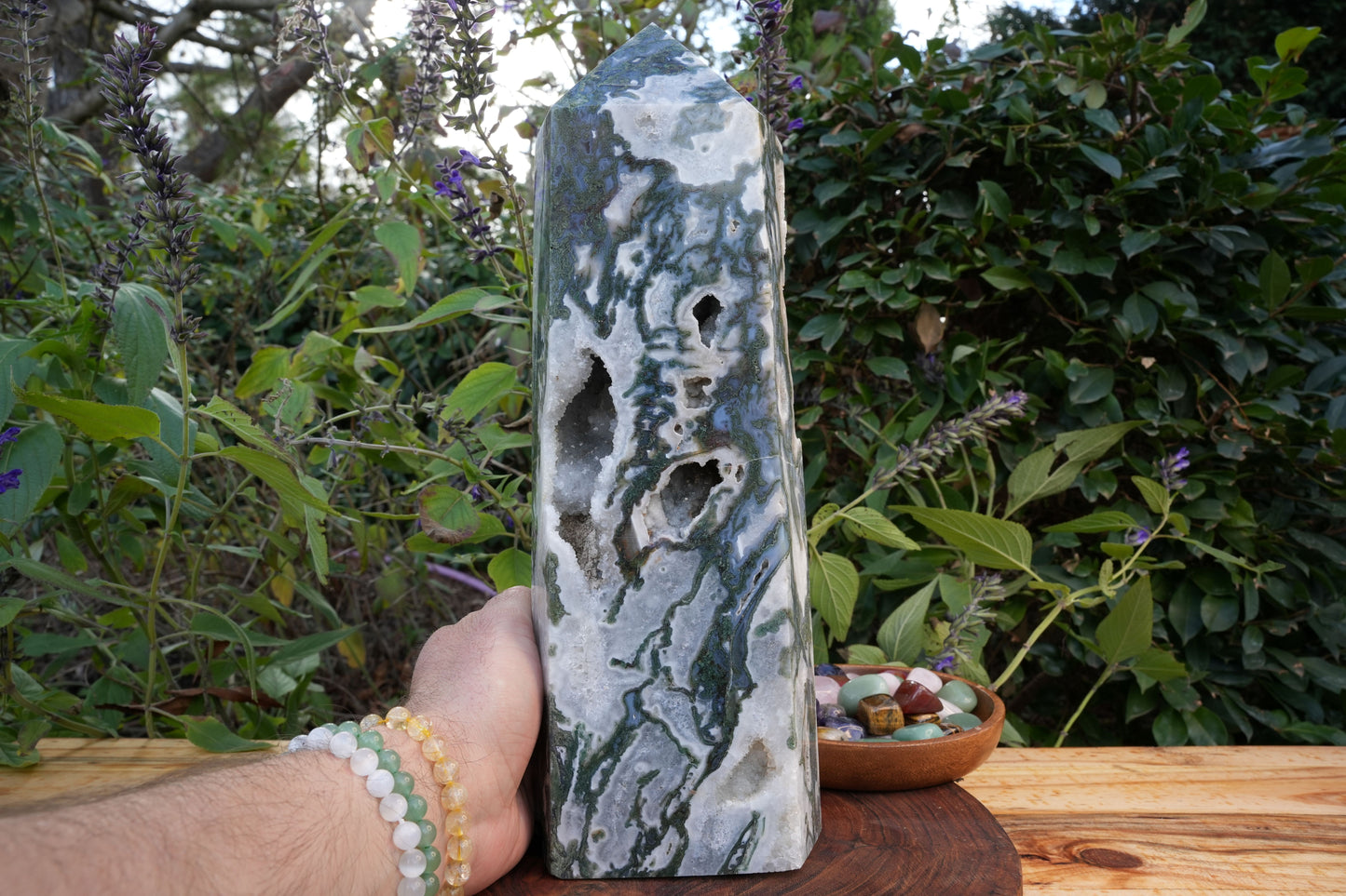 Giant Moss Agate Generator | Reiki Infused