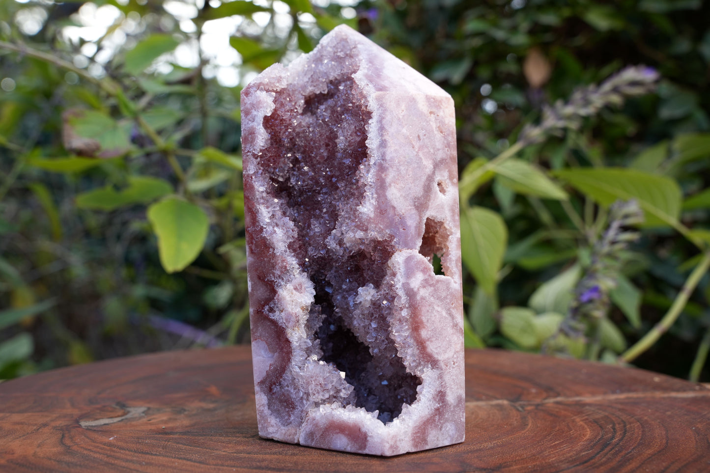 AA Grade Druzy Pink Amethyst Tower | Reiki Infused