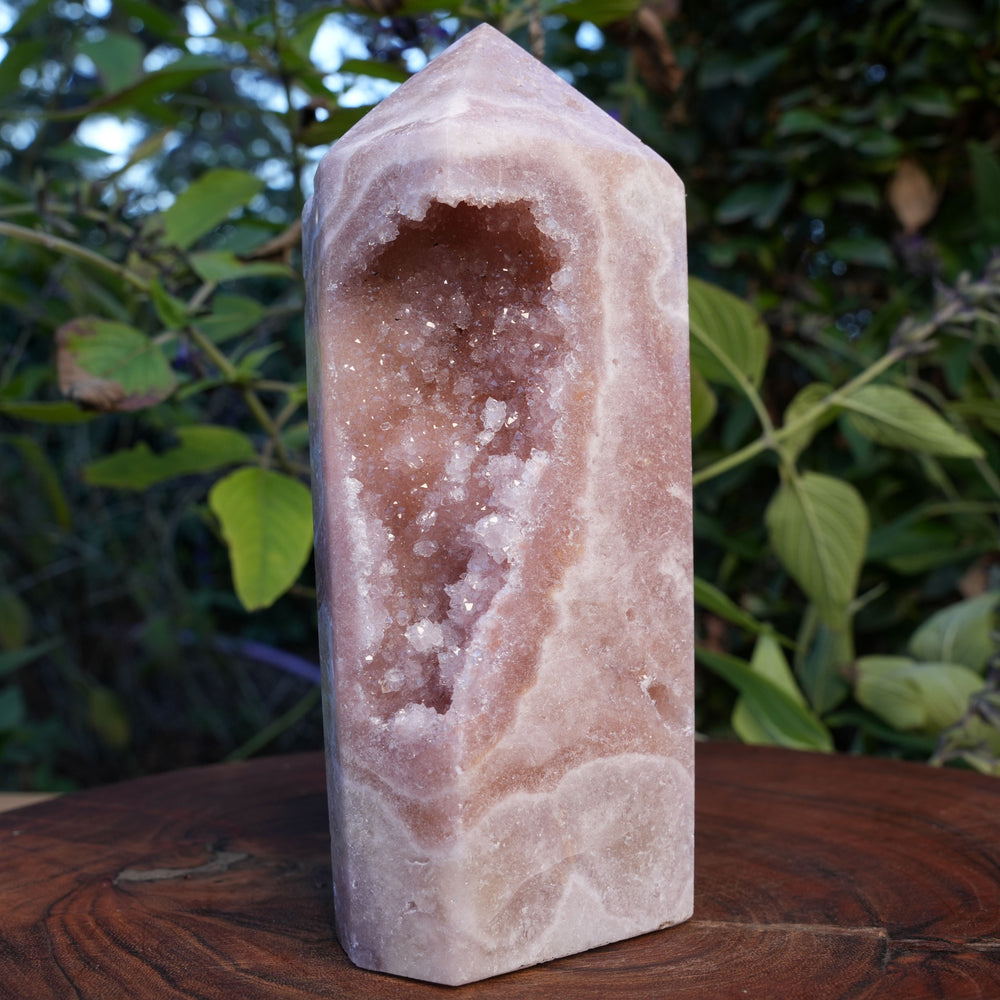 AA+ Grade Druzy Pink Amethyst Tower | Reiki Infused