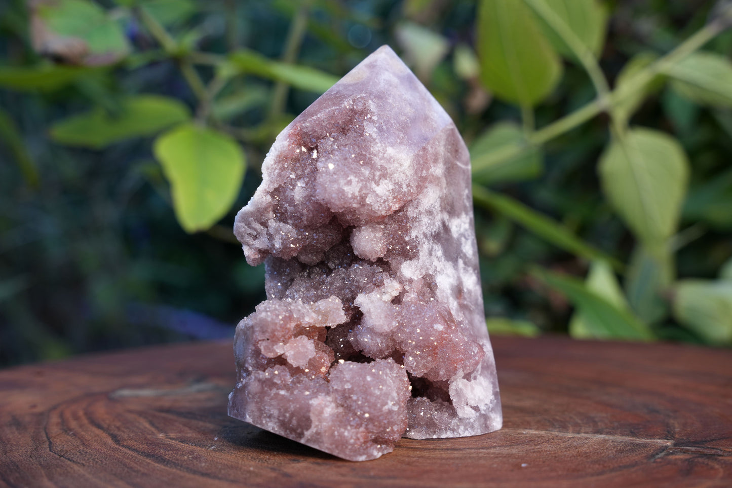High Grade Druzy Pink Amethyst Tower | Reiki Infused
