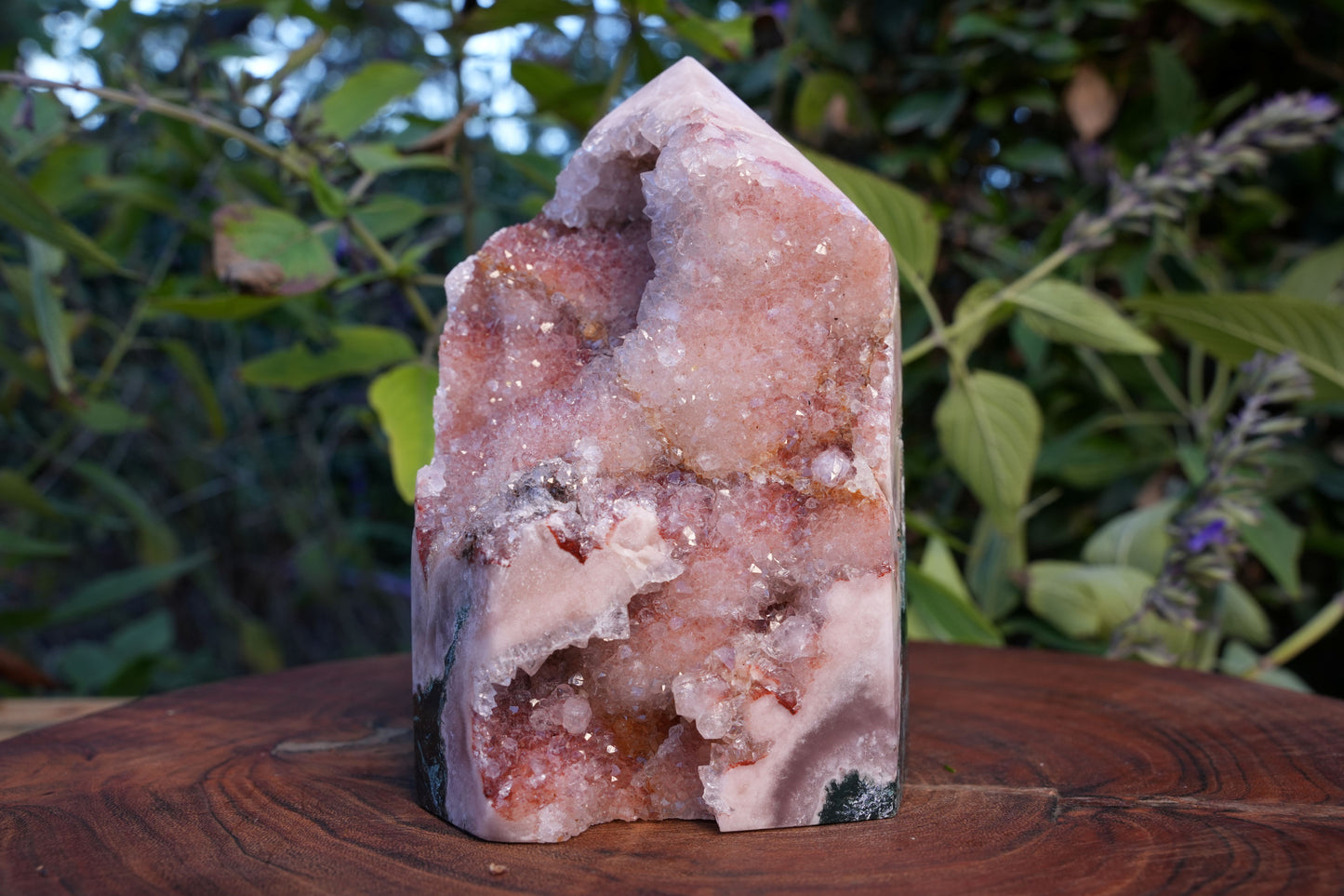 High Grade Druzy Pink Amethyst Tower | Reiki Infused