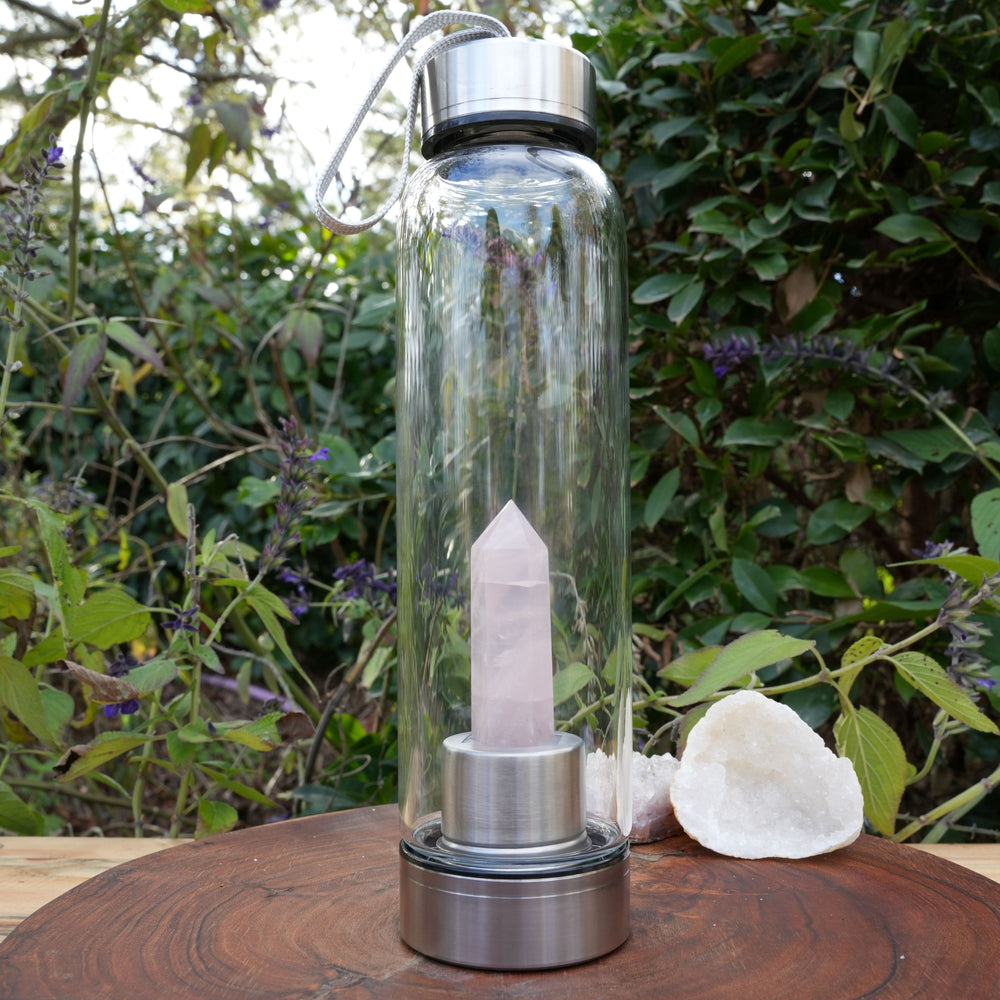 Rose Quartz Water Bottle | Reiki Infused