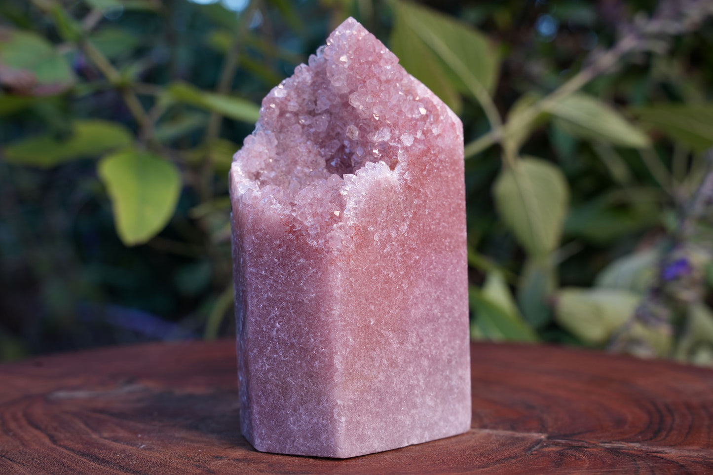 High Grade Druzy Pink Amethyst Tower | Reiki Infused