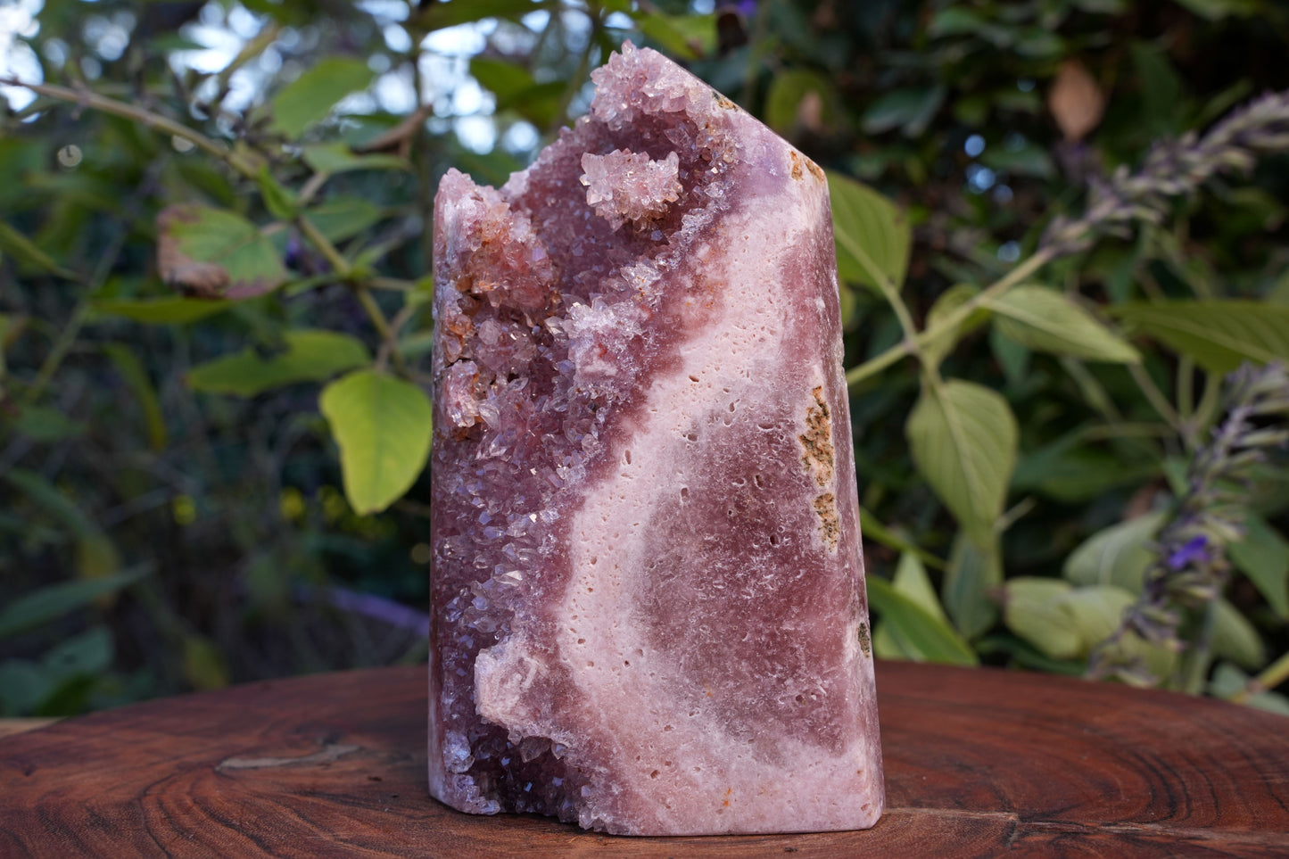AA Grade Druzy Pink Amethyst Tower | Reiki Infused