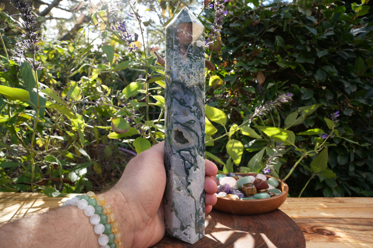 Large Moss Agate Towers | Reiki Infused