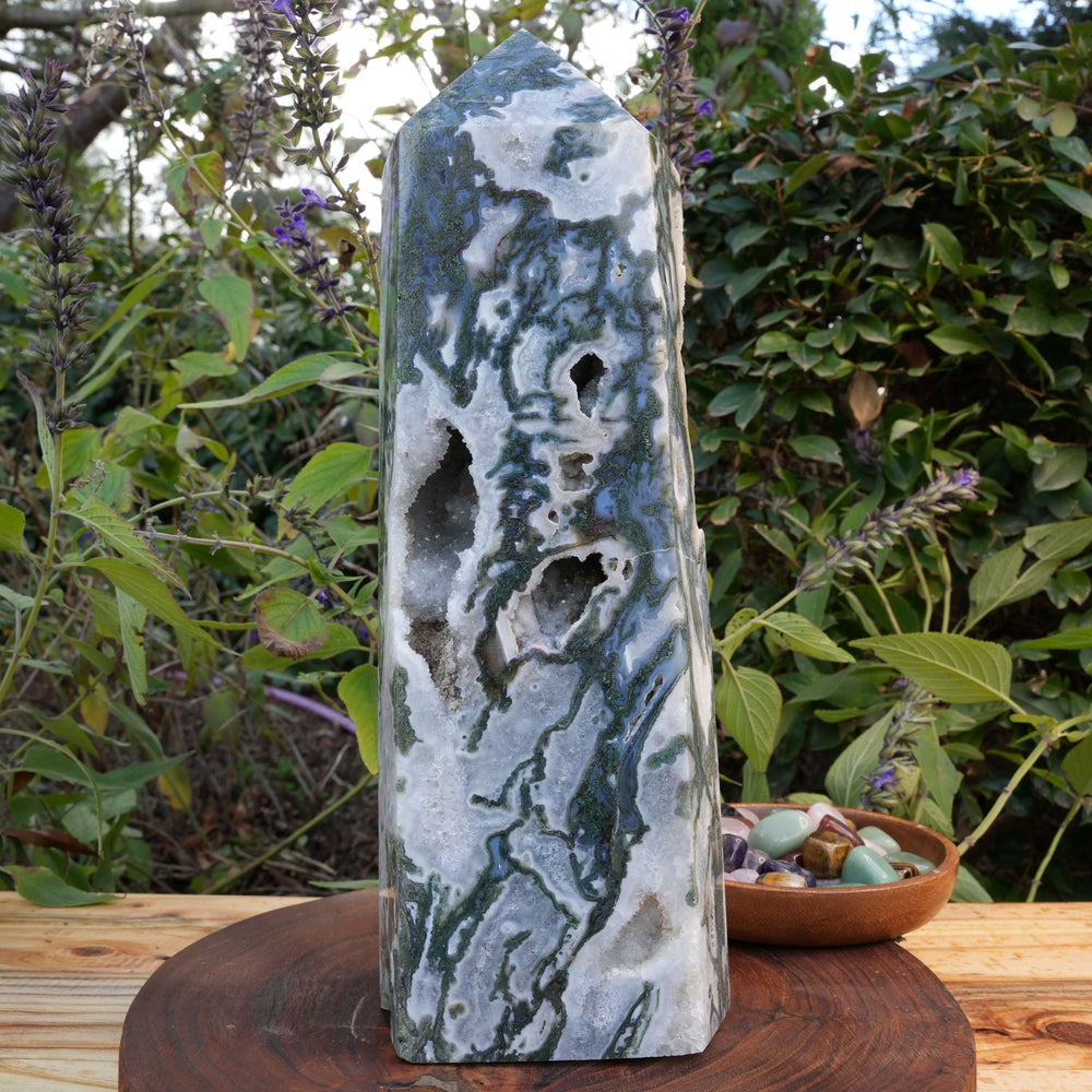 Giant Moss Agate Generator | Reiki Infused