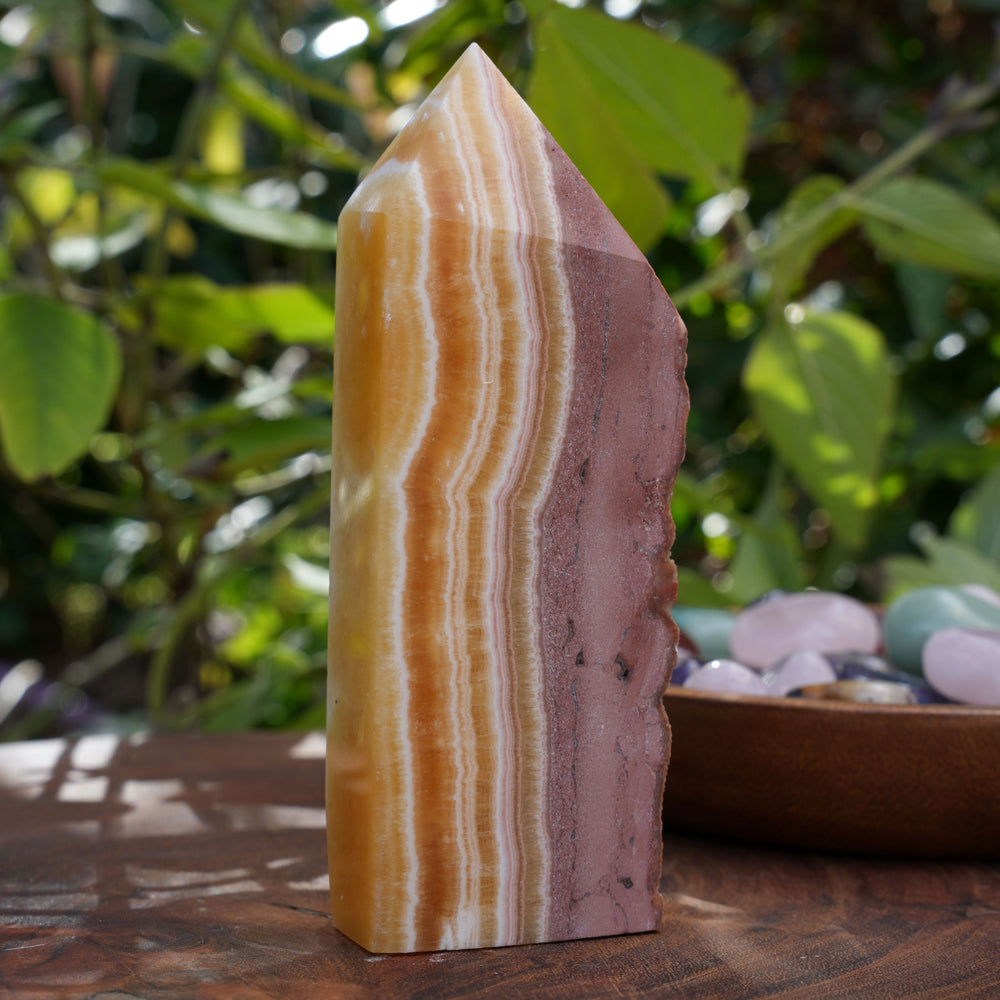 Brown & Yellow Calcite Towers | Reiki Infused