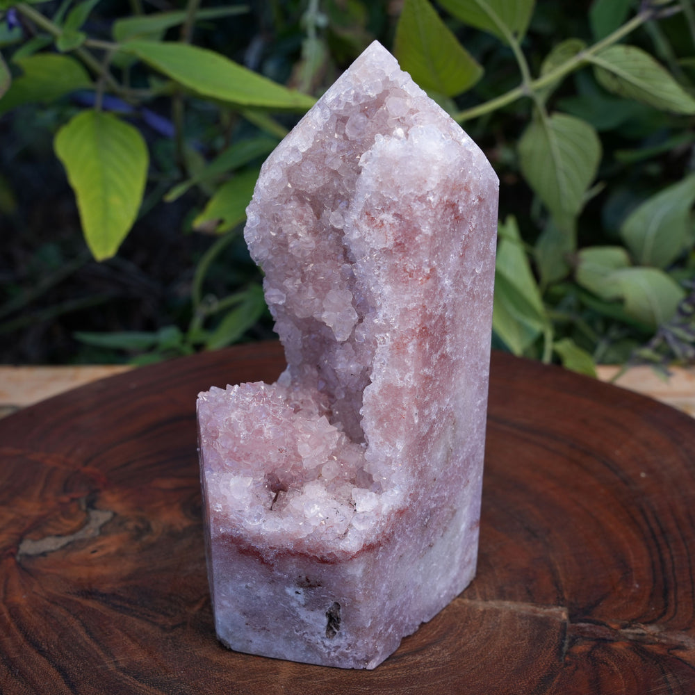 High Grade Druzy Pink Amethyst Tower | Reiki Infused