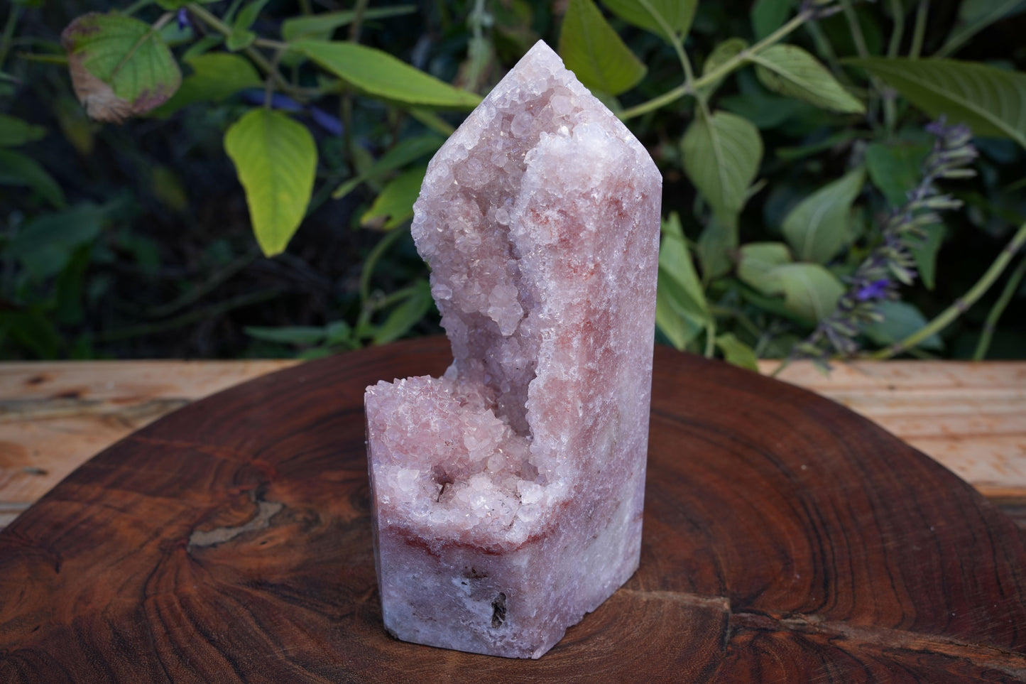 High Grade Druzy Pink Amethyst Tower | Reiki Infused