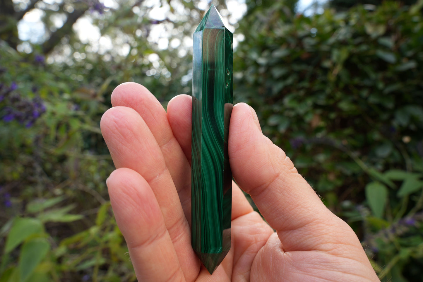 Double Terminated Malachite Points | Reiki Infused