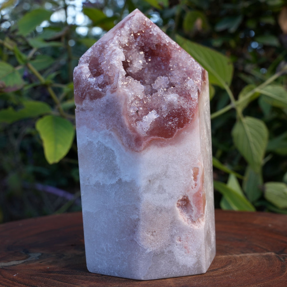AA Grade Druzy Pink Amethyst Tower | Reiki Infused