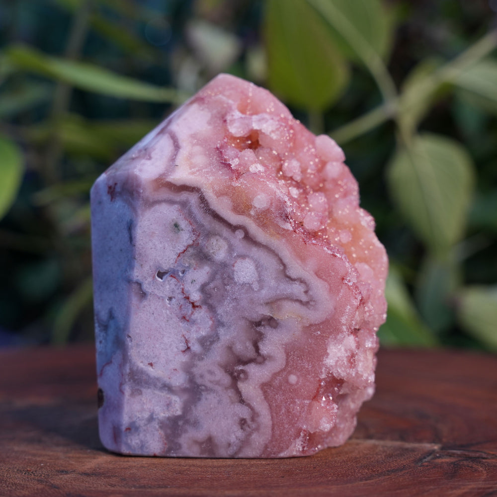 
                  
                    High Grade Sugar Druzy Pink Amethyst Tower | Reiki Infused
                  
                