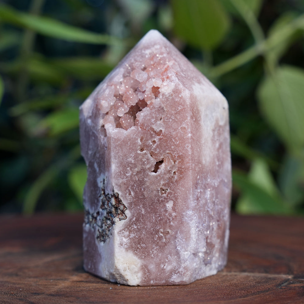 High Grade Druzy Pink Amethyst Tower | Reiki Infused