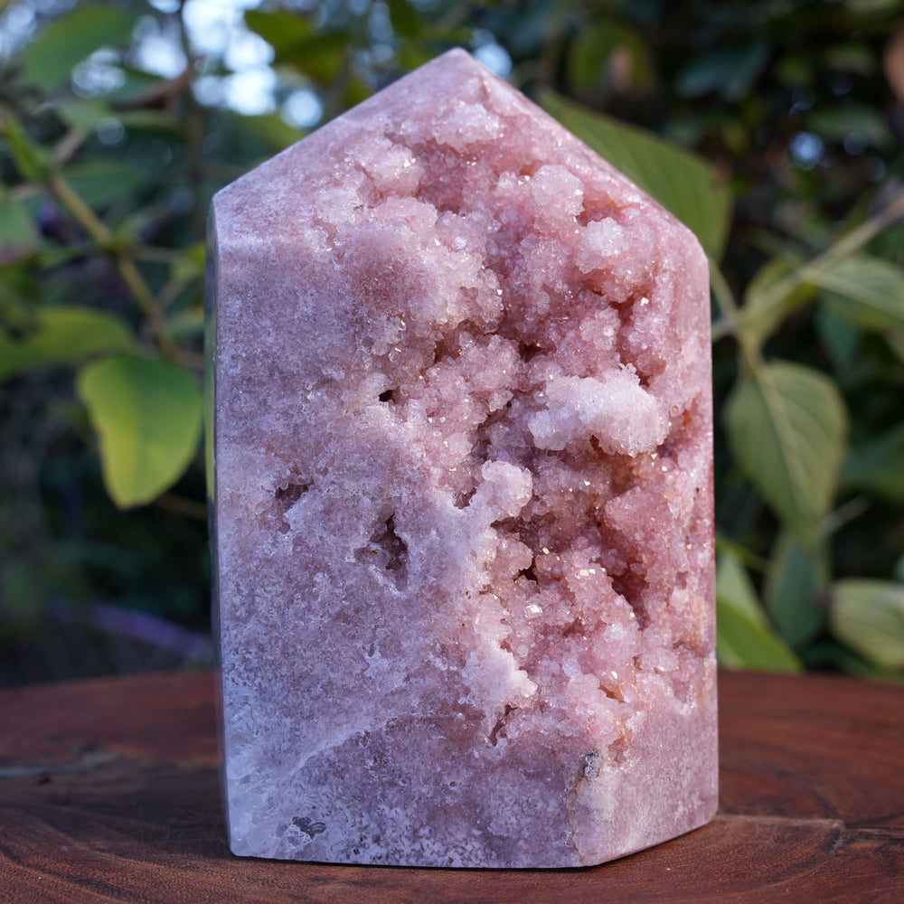 AAA Grade Druzy Pink Amethyst Tower | Reiki Infused